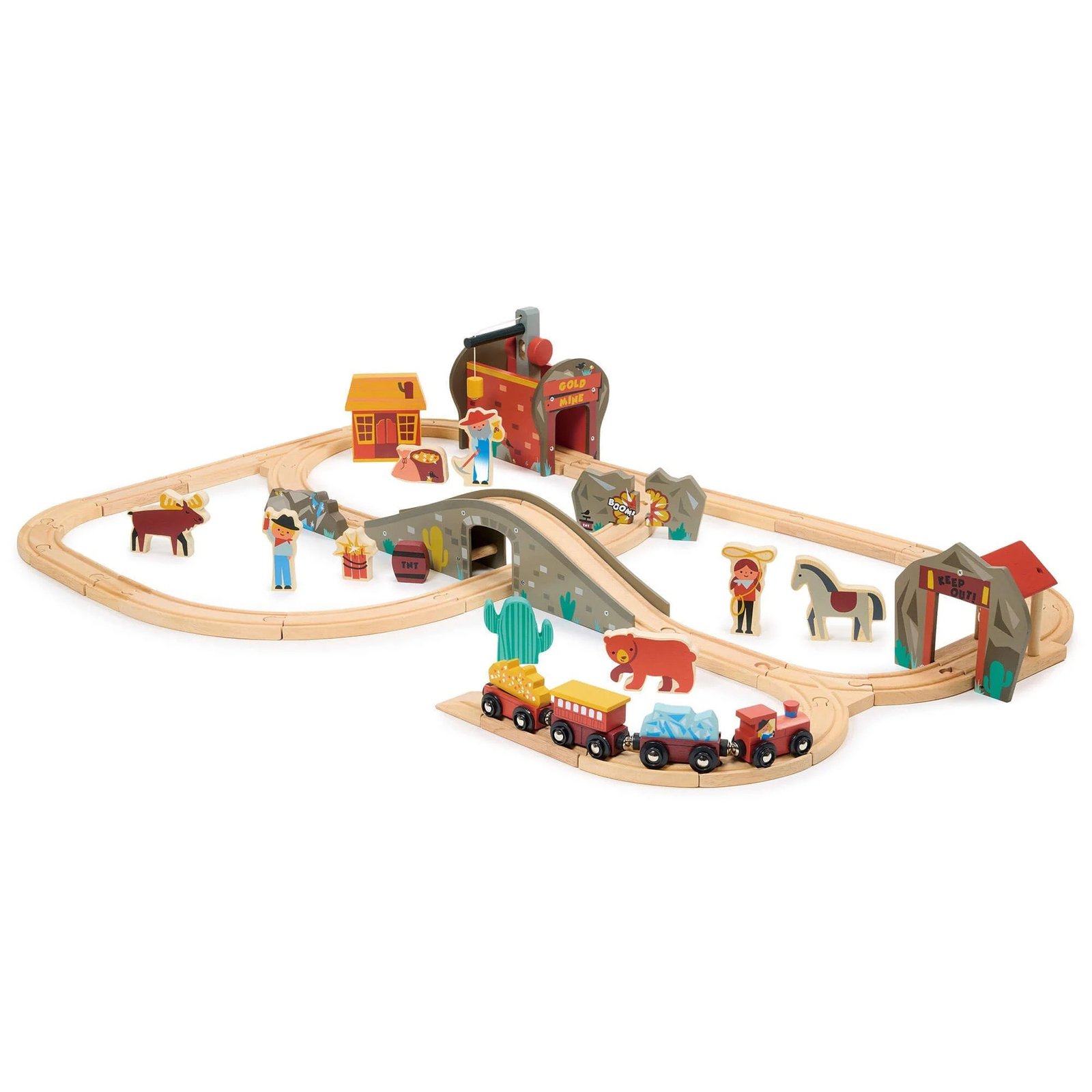 imgi_125_MT7705-gold-mine-train-set-1 (1) Gold Mine Wooden Train Track Set - Image 1