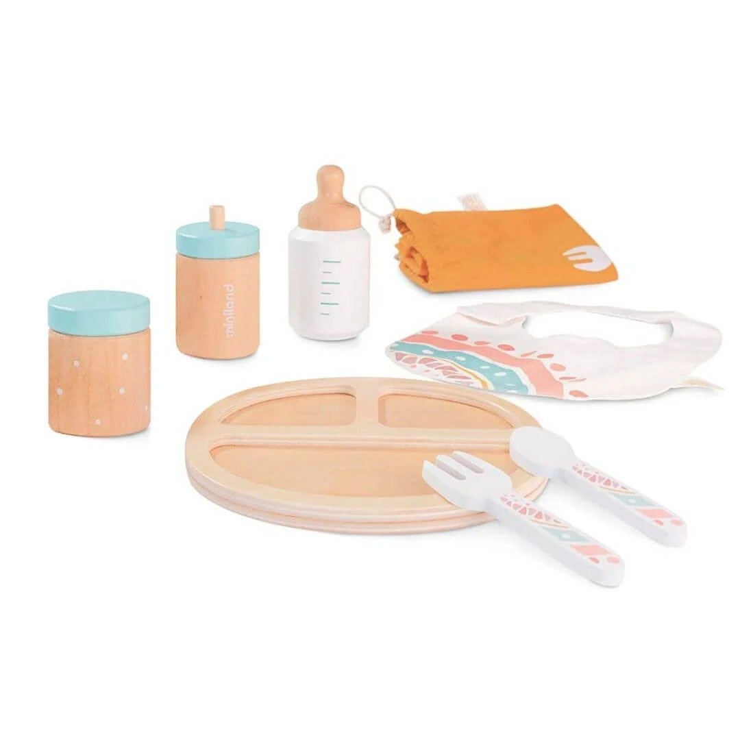 imgi_152_miniland-doll-wooden-feeding-set Wooden Doll Feeding Set - Image 1