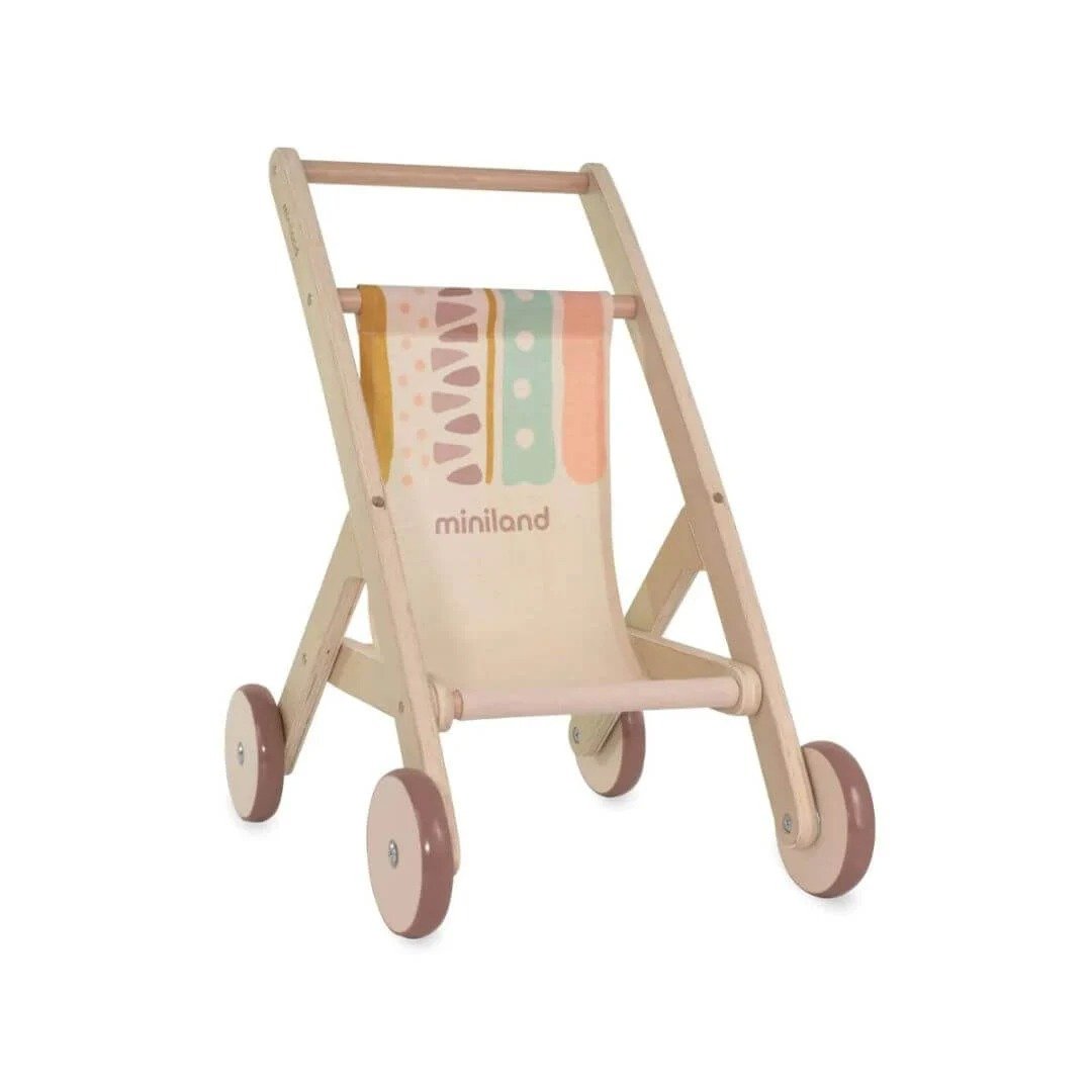 imgi_83_miniland-wooden-doll-stroller Wooden Doll Stroller - Image 1